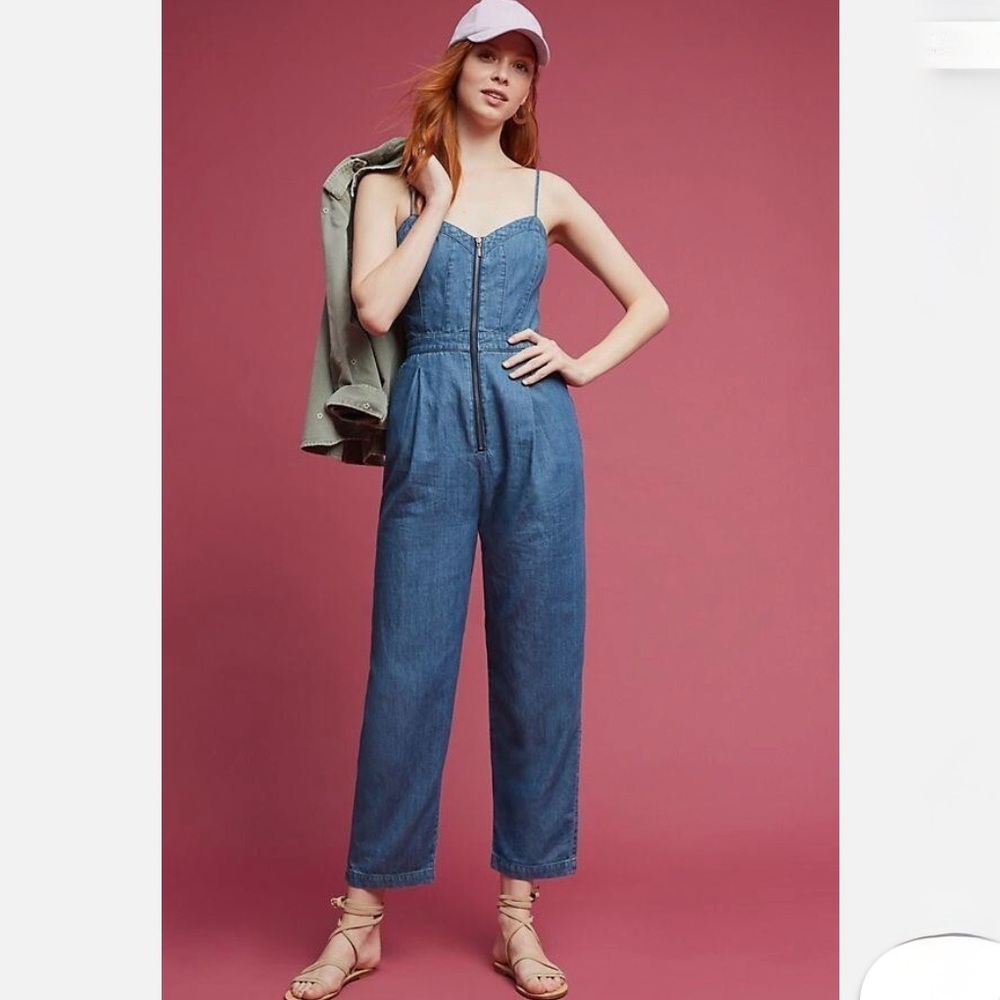 Pilcro And The Letterpress Zip-Front Jumpsuit Anthropologie